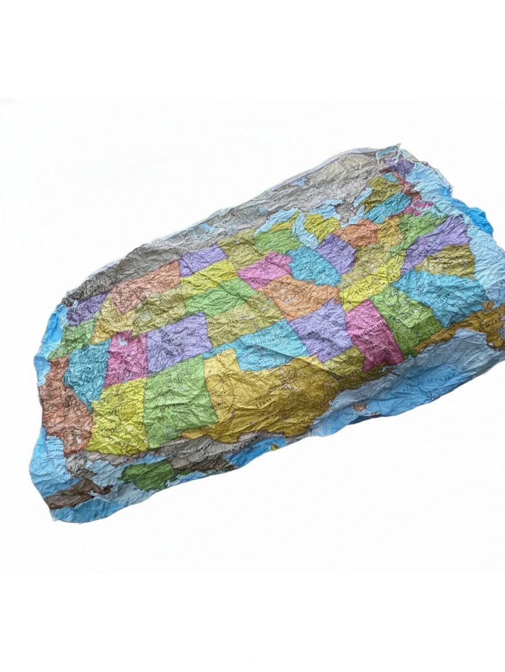 USA ScrunchMap Weatherproof Foldable Educational Map